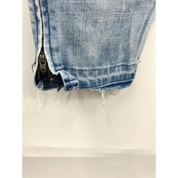 Hudson Blue Denim Pockets Zipper Mid Rise Stretch Skinny Jeans Size 26 - Picture 6 of 13